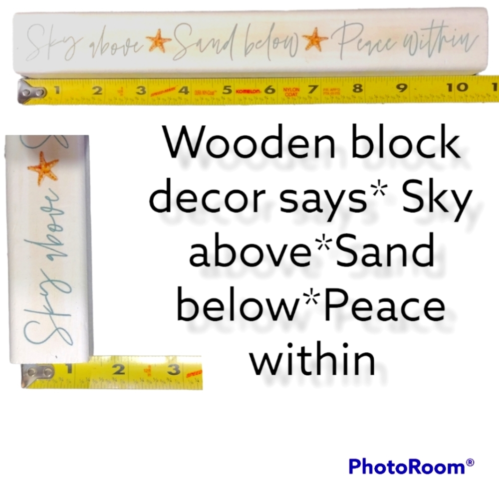 💥3/$15 Wooden block decor